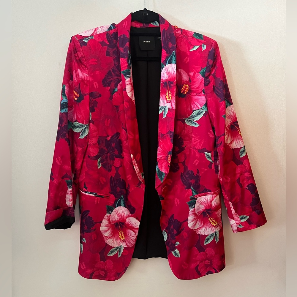 Floral Fuschia Blazer by PINKO